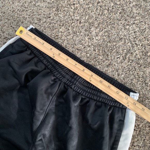 Nike Dri-Fit Black Track Pants W/ Red & White Stripes Elastic Waistband Zip - Picture 8 of 8